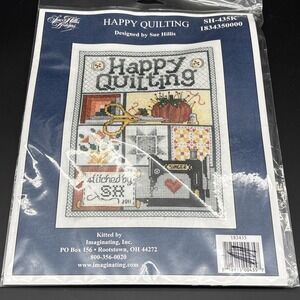 Sue Hillis Designs Happy Quilting Cross Stitch Kit Premium Jobelan DMC Floss